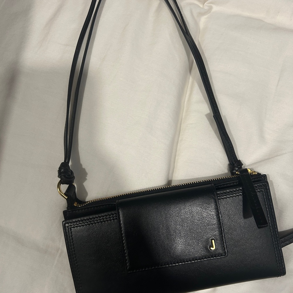 Jacqumeus Black Leather shoulder Bag